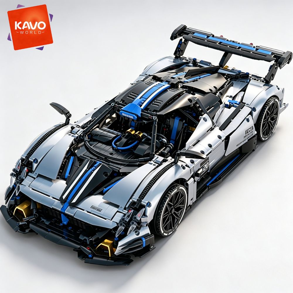 Moc Supercar Building Blocks 1/8 Scale - KAVOWORLD Premium MOC Super Sports Car