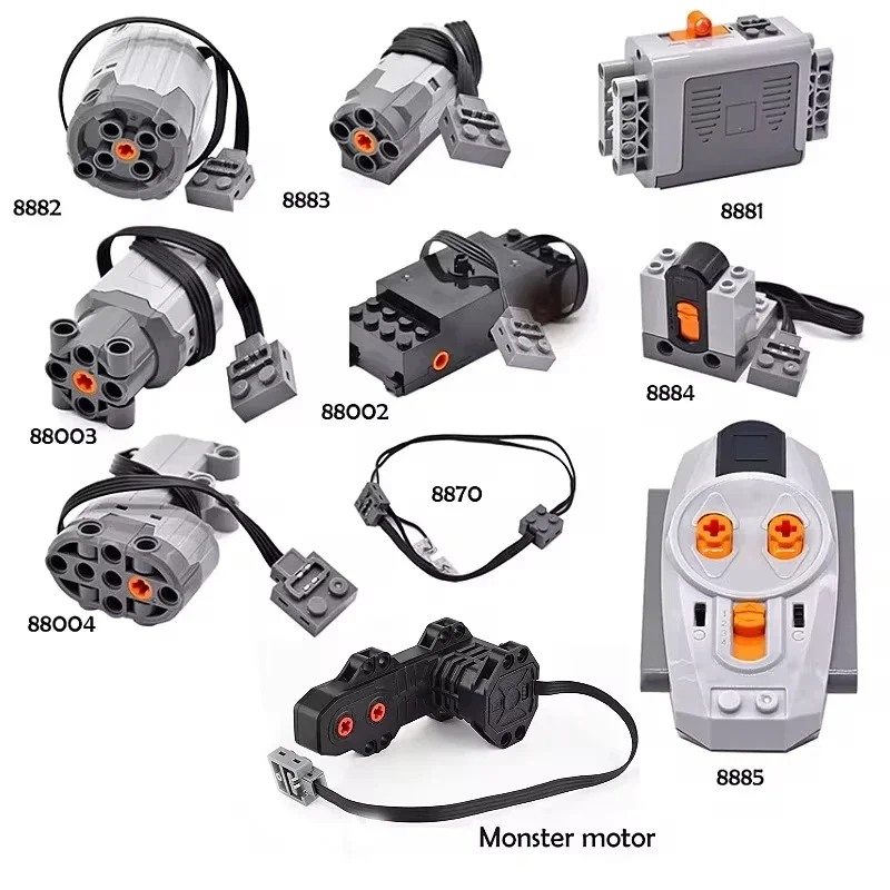 Power Functions Motor Battery Box Remote - Technical Parts Set Building Blocks MOC