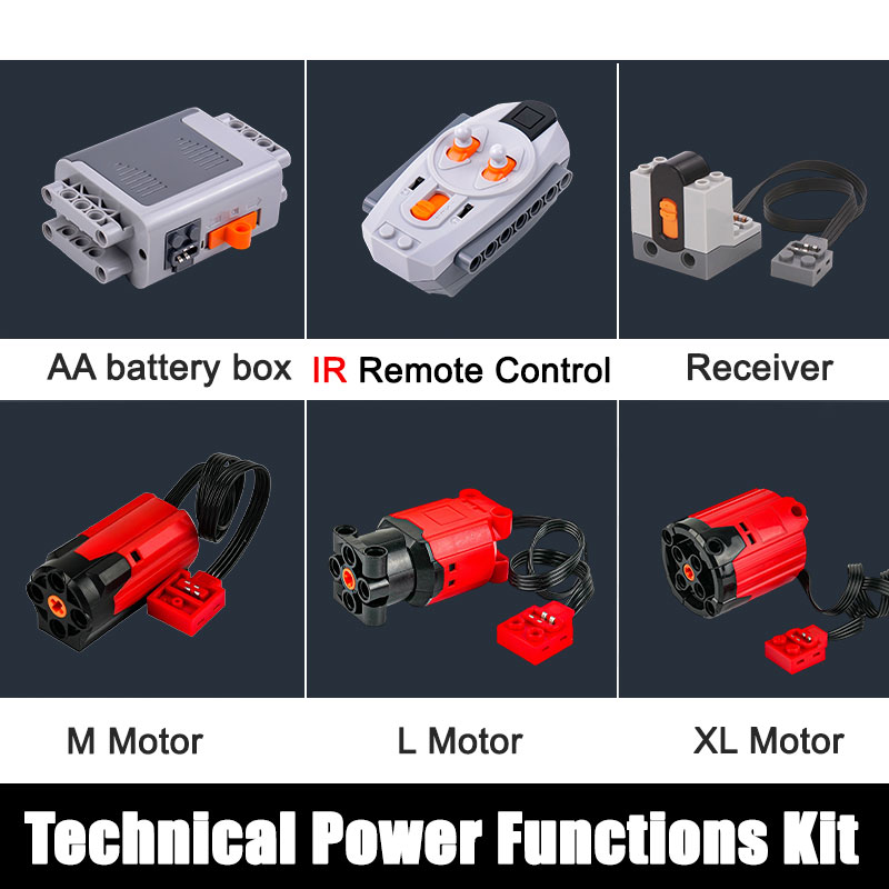 Power Functions Motor Battery Box Remote - MOC M/L/XL/Servo Motor 88003 Technology Building