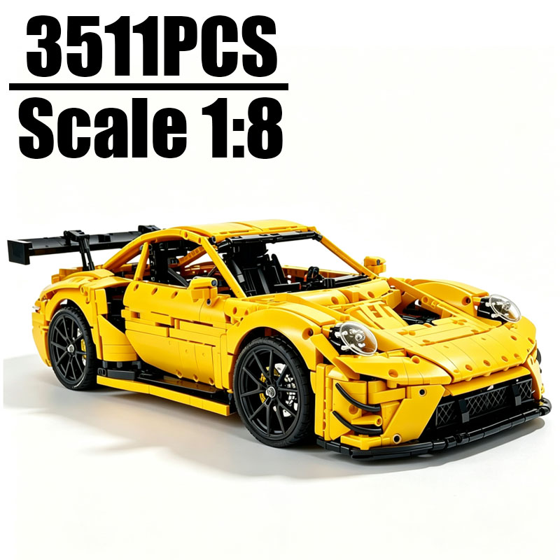 Moc Supercar Building Blocks 1/8 Scale - New MOC-182607 992GT3R Supercar 1:8 Scale