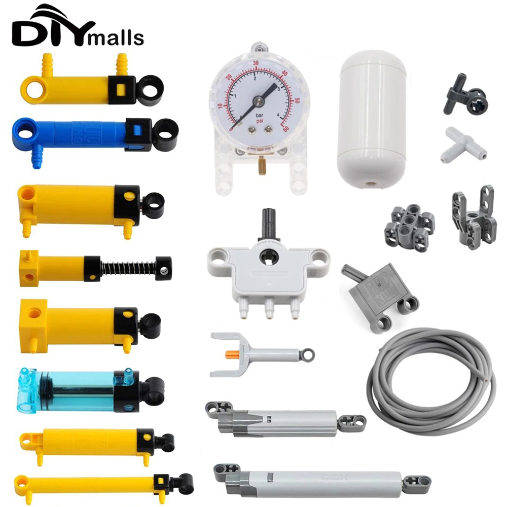 Pneumatic Cylinder Pump Technic Parts - MOC Bricks Technical Parts Pneumatic Pump