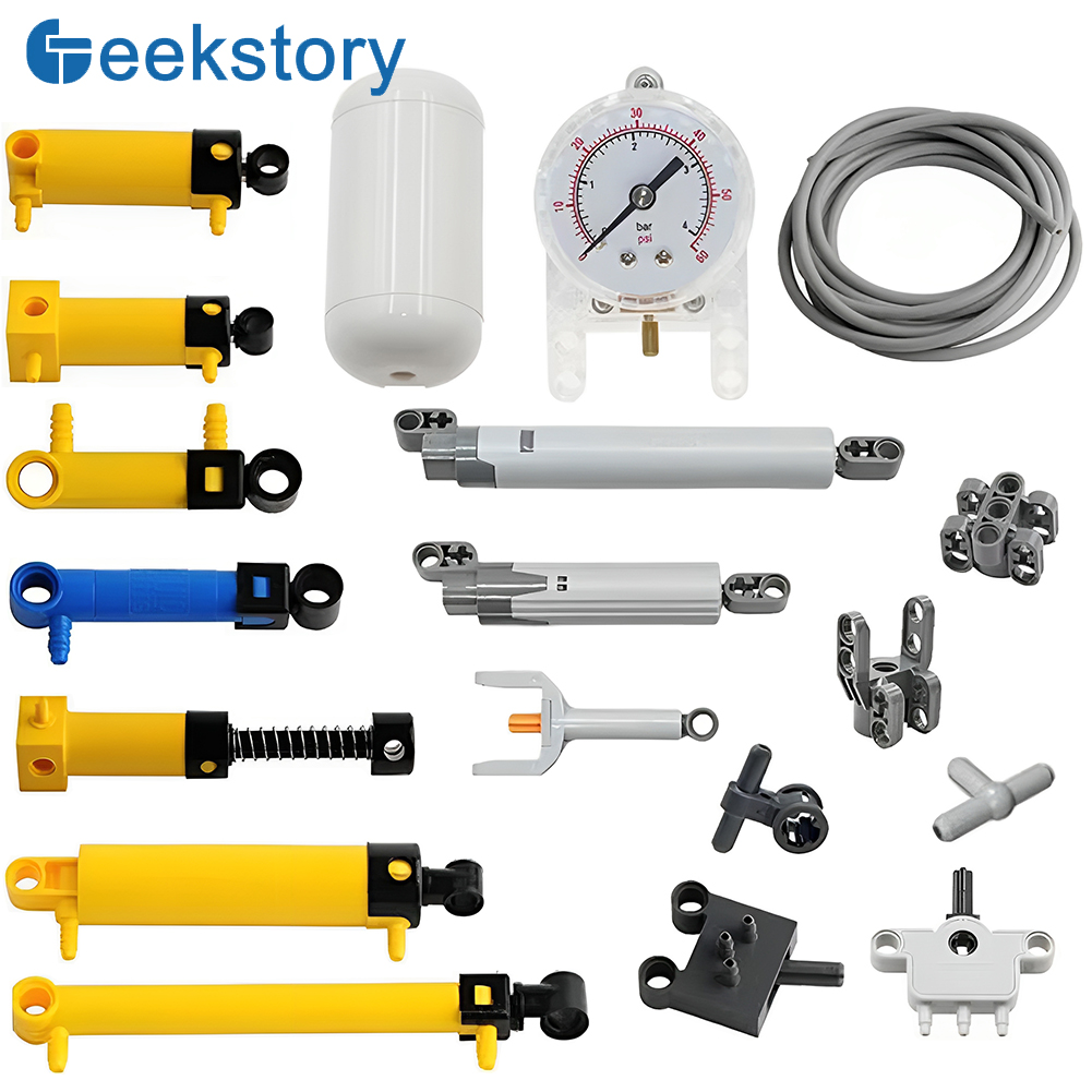Pneumatic Cylinder Pump Technic Parts - Technical Parts MOC Pneumatic Kits Cylinders