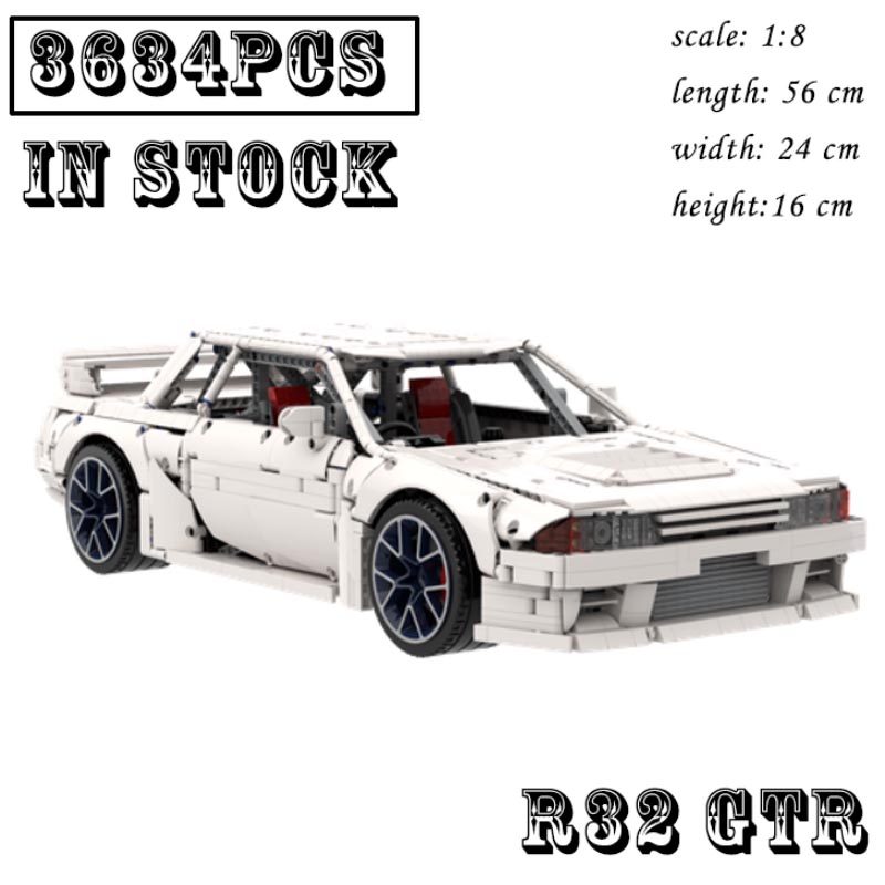 MOC-62624 1:8 Scale Skyline R3 - đánh giá và giá Moc Supercar Building Blocks 1/8 Scale