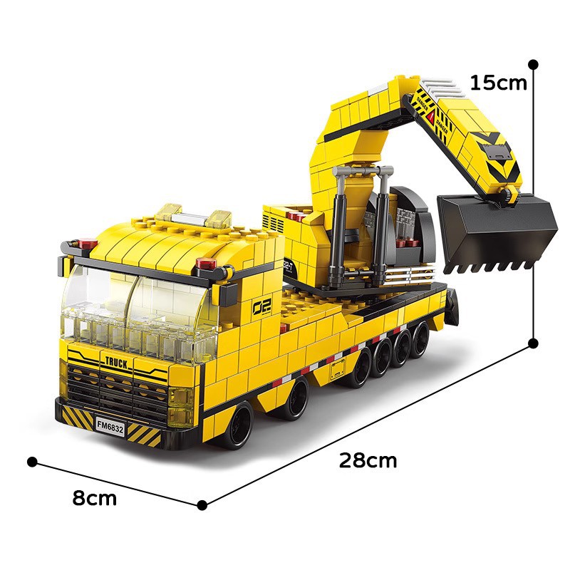 6in1 NEW Excavating Machinery  - đánh giá và giá Technical Crane Truck Excavator Blocks