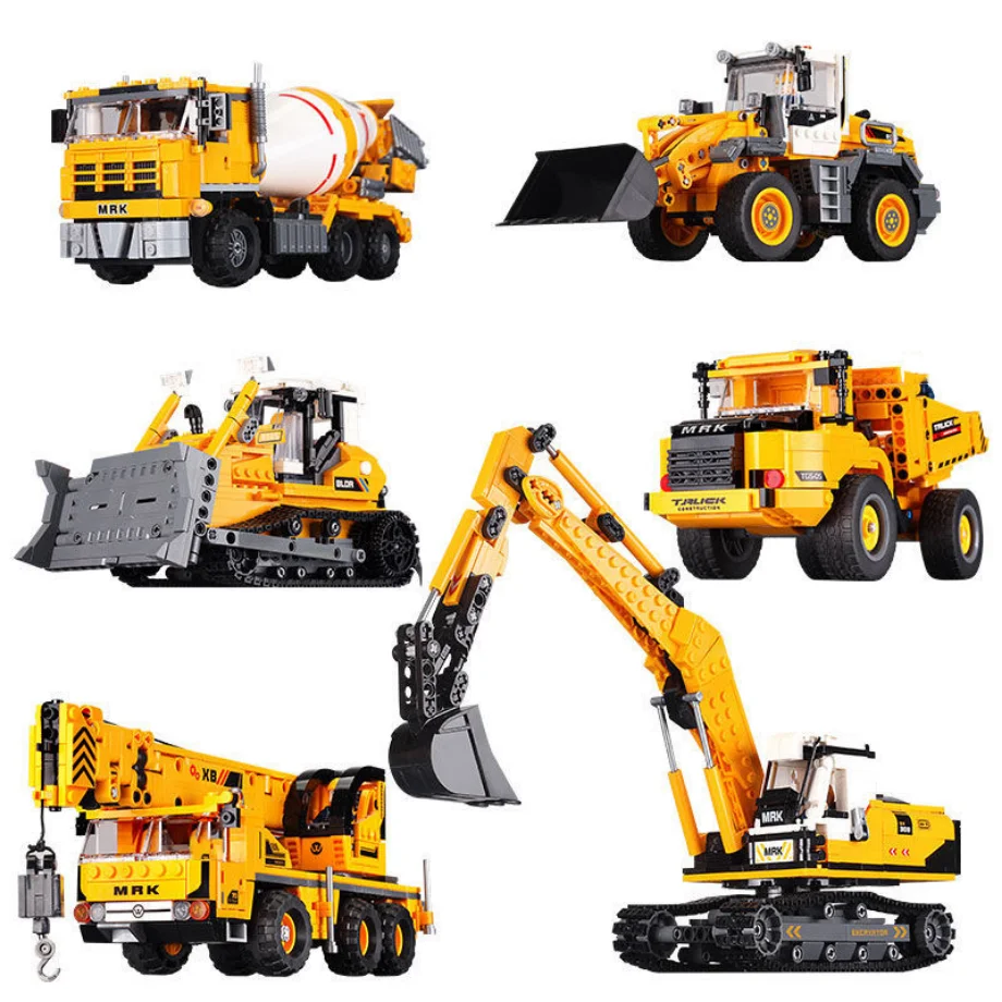 City technical Building Blocks - đánh giá và giá Technical Crane Truck Excavator Blocks