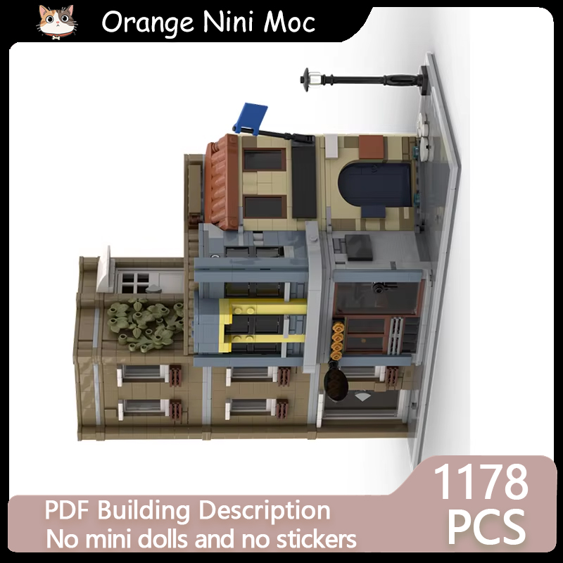 City Street View Model DIY MOC - đánh giá và giá Moc Modular Building Street View Bricks