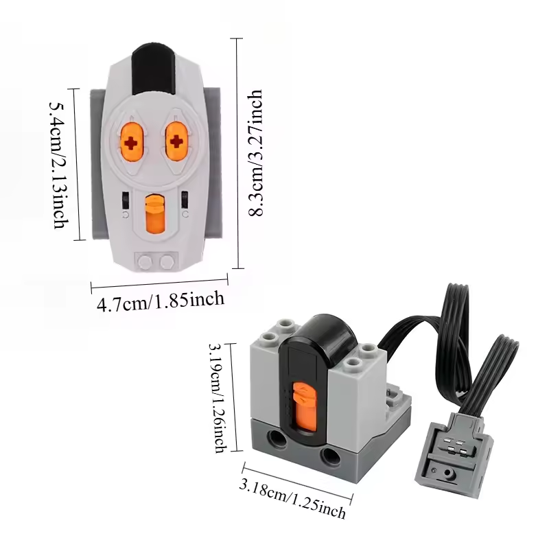 MOC M/L/XL/Servo Motor 88003 T - đánh giá và giá Power Functions Motor Battery Box Remote