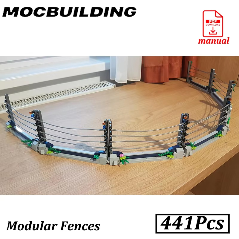 Modular Jurassic Dinosaur Fenc - đánh giá và giá Moc Modular Building Street View Bricks