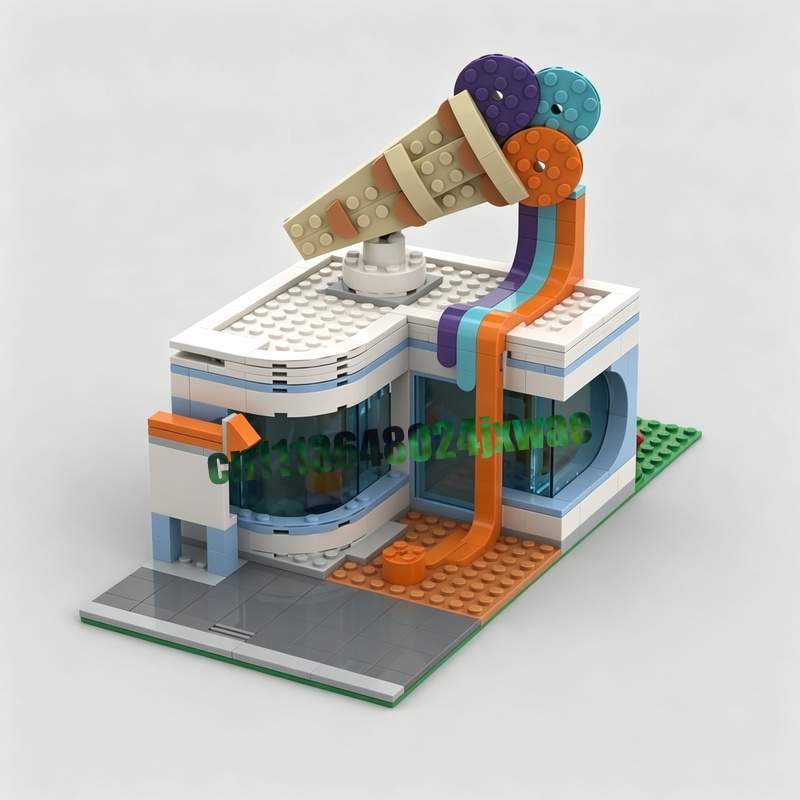 303 Parts Ice Cream Shop Modul - đánh giá và giá Moc Modular Building Street View Bricks
