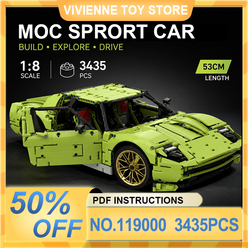 Collector‑Grade Model MOC 1:8  - đánh giá và giá Moc Supercar Building Blocks 1/8 Scale