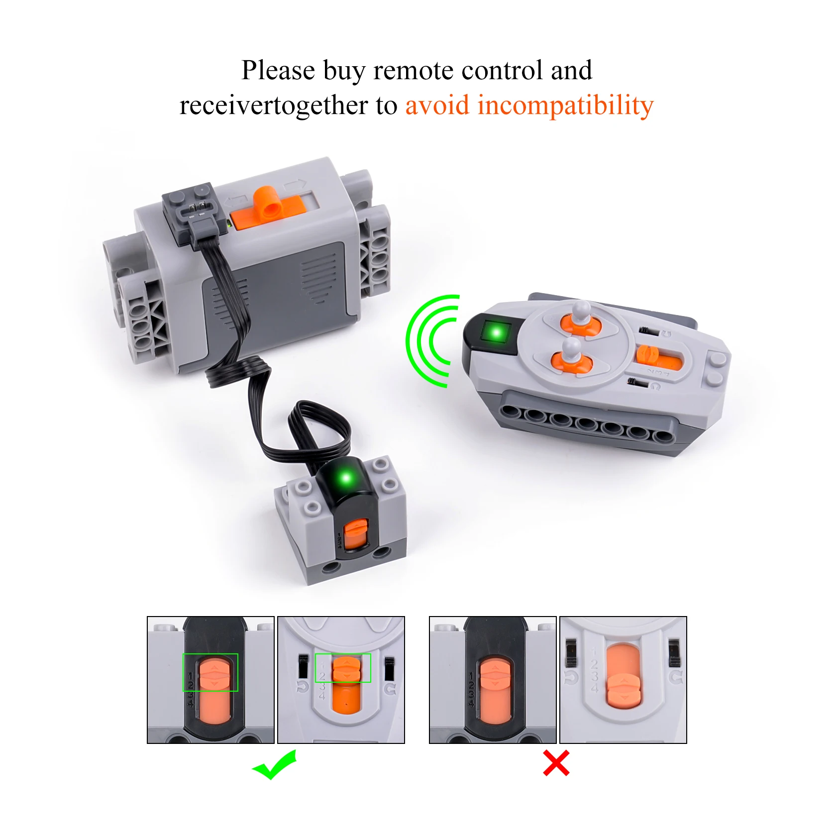 MOC Power Functions Parts Tech - đánh giá và giá Power Functions Motor Battery Box Remote