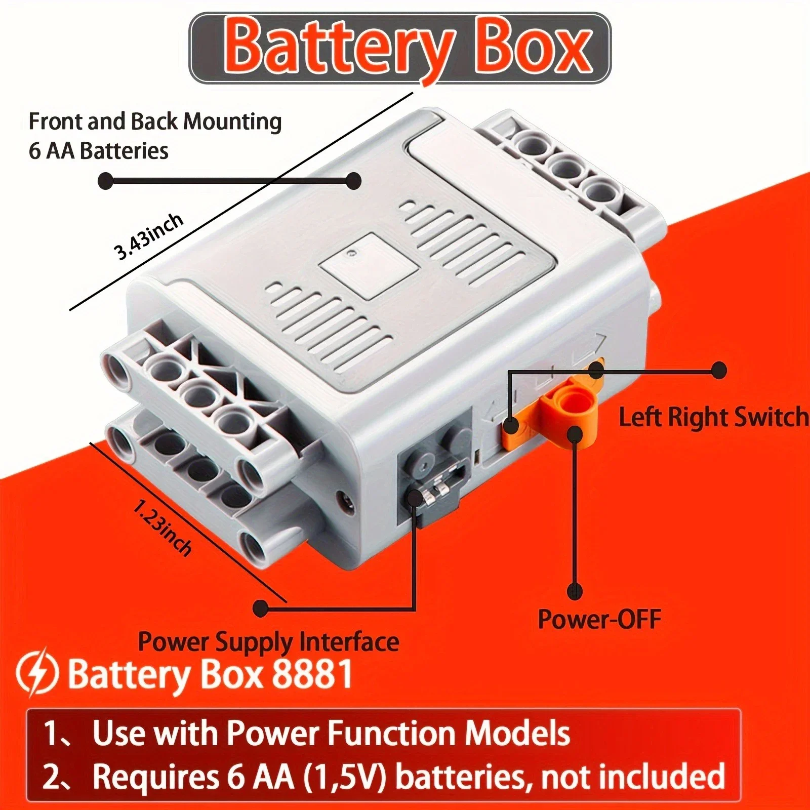 MOC Technical Parts Power Func - đánh giá và giá Power Functions Motor Battery Box Remote