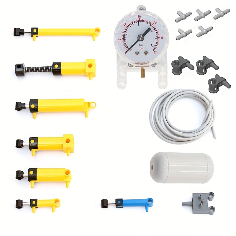 19-piece Technic pneumatic kit - đánh giá và giá Pneumatic Cylinder Pump Technic Parts