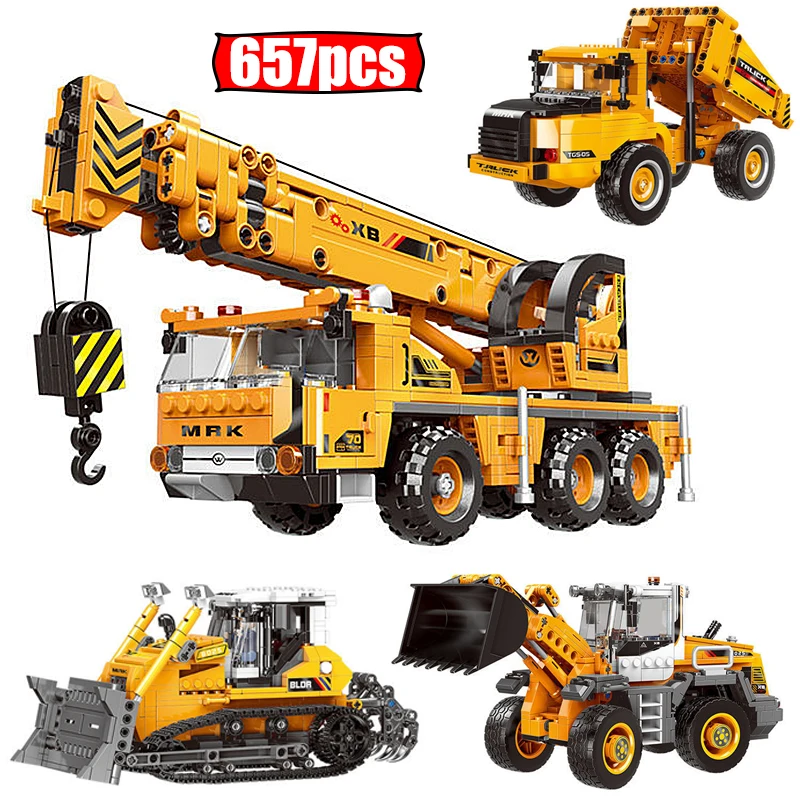 City Technical MOC WheelLoader - đánh giá và giá Technical Crane Truck Excavator Blocks