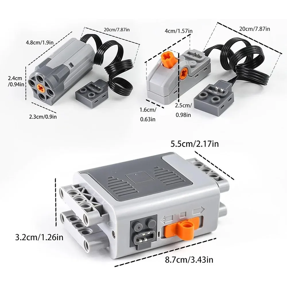MOC M/L Motor Building Blocks  - đánh giá và giá Power Functions Motor Battery Box Remote